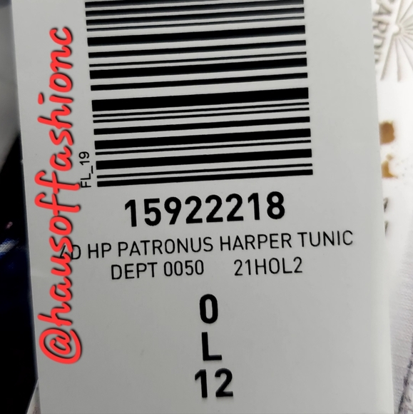 TORRID HARRY POTTER Patronus Black Georgette Top! NWT! - Picture 5 of 7